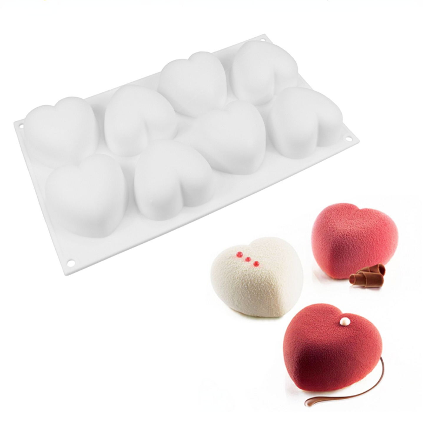 Xmas Candle Making - Love Heart Silicone Soap Mold Handmade