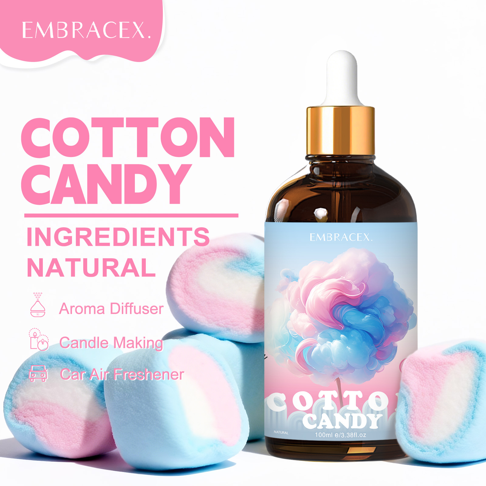 100ml Cotton Candy Fragrance O - đánh giá và giá Candle Making Scents