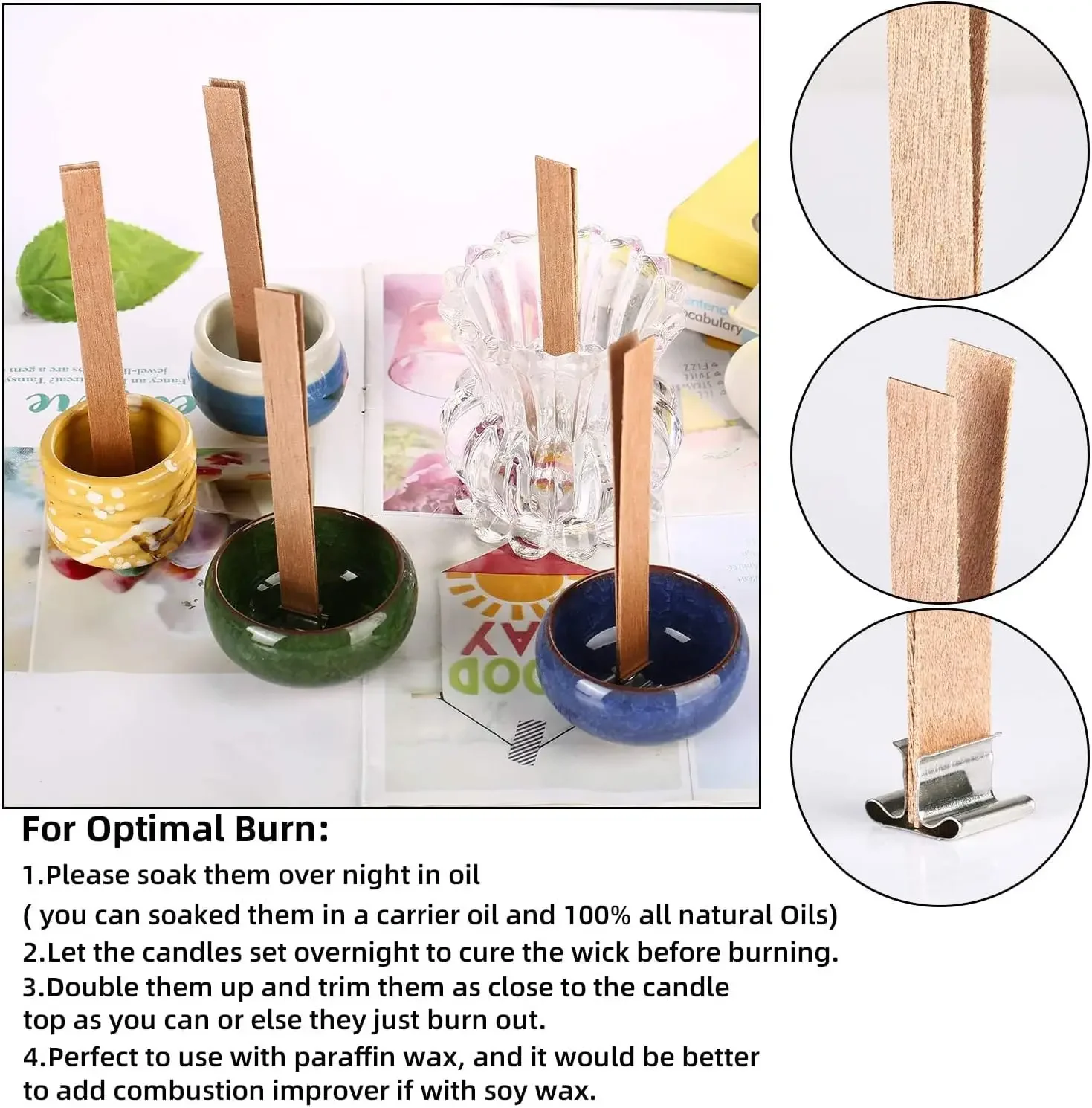 1-5Bags Crackling Wooden Candl - đánh giá và giá Wood Wick Crackle