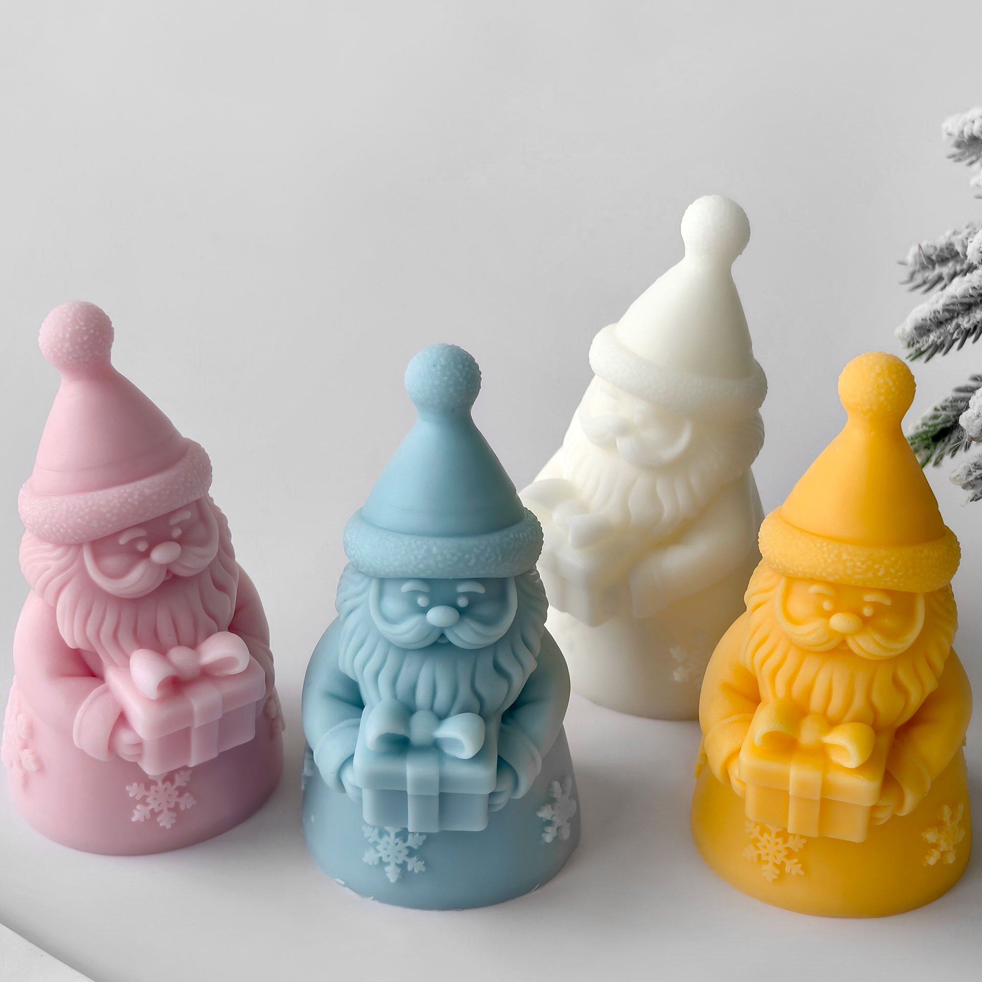 Santa Claus Gift Box Silicone  - đánh giá và giá Xmas Candle Making