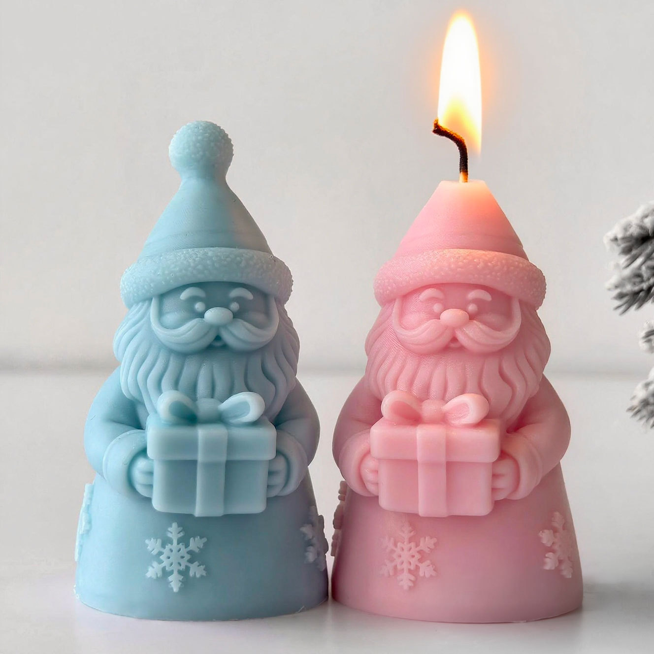 Santa Claus Gift Box Silicone  - đánh giá và giá Xmas Candle Making