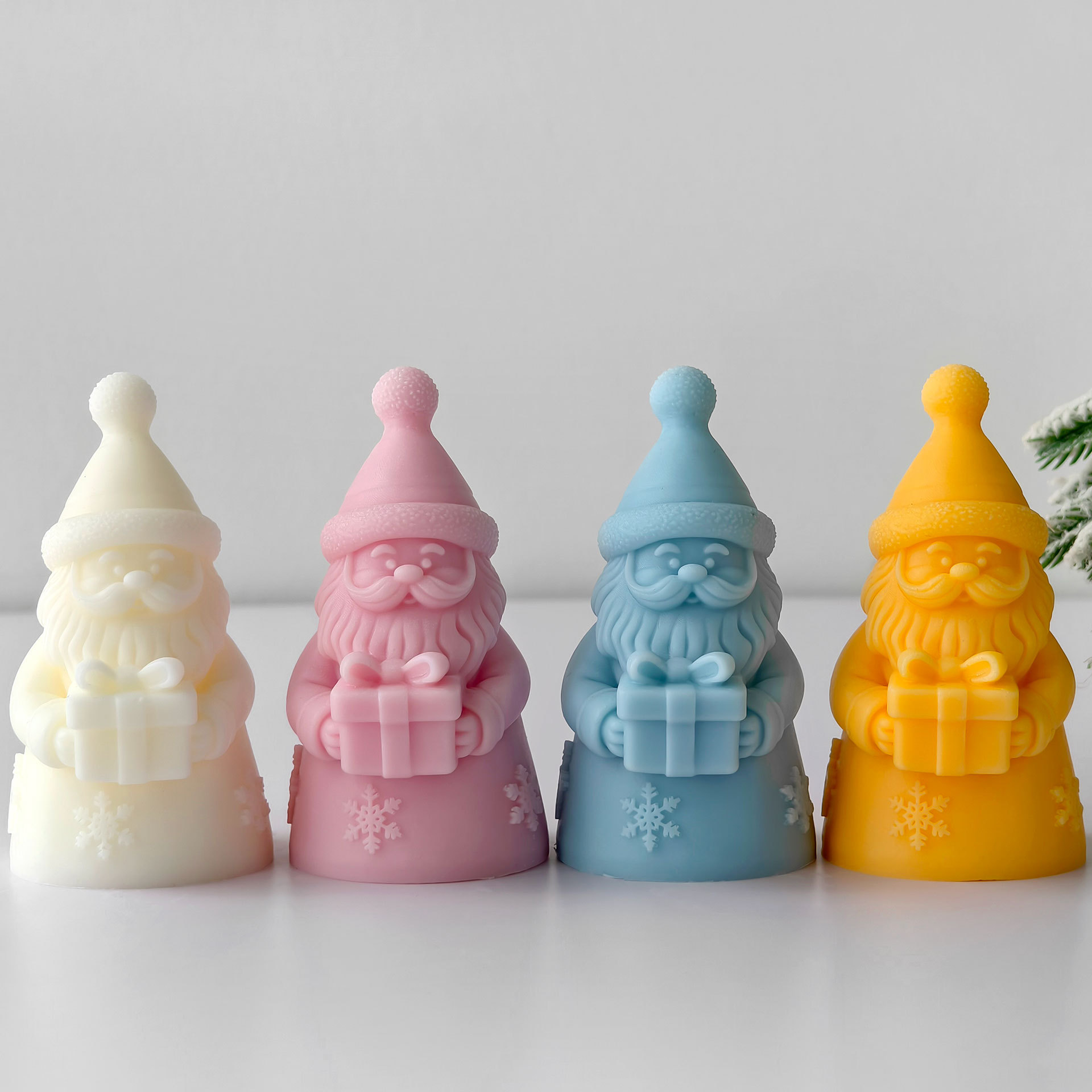 Santa Claus Gift Box Silicone  - đánh giá và giá Xmas Candle Making