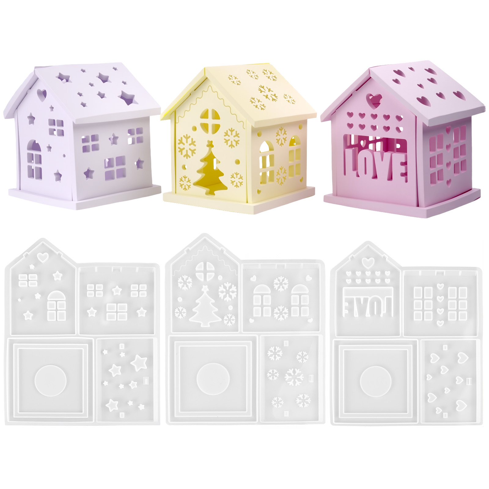 3D House Silicone Mold DIY Chr - đánh giá và giá Xmas Candle Making
