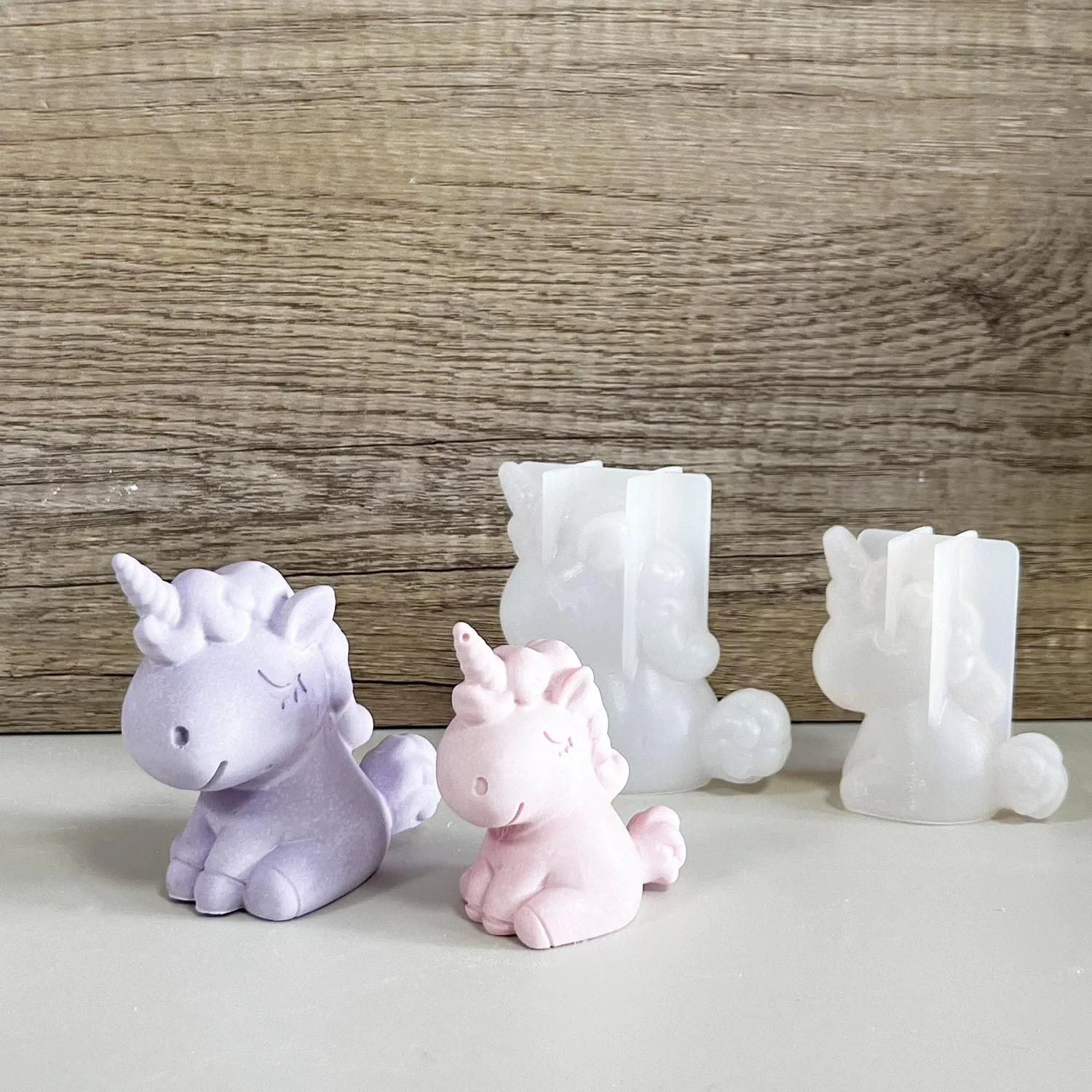 3D Geometric Silicone Unicorn  - đánh giá và giá Candle Making Process