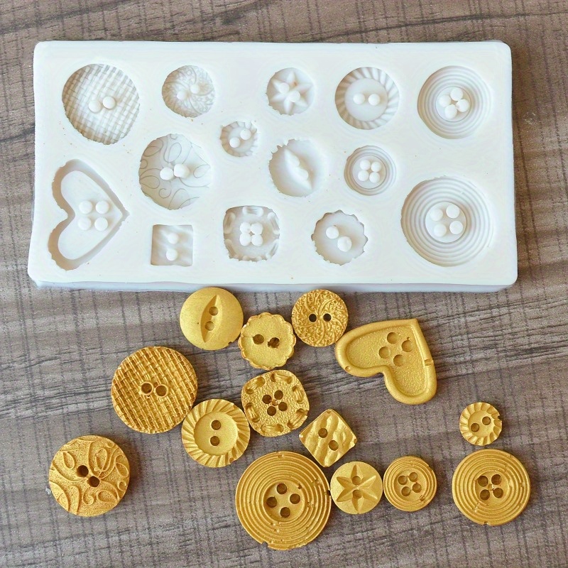 Buttons Shape Silicone Mold Si - đánh giá và giá Candle Making Process