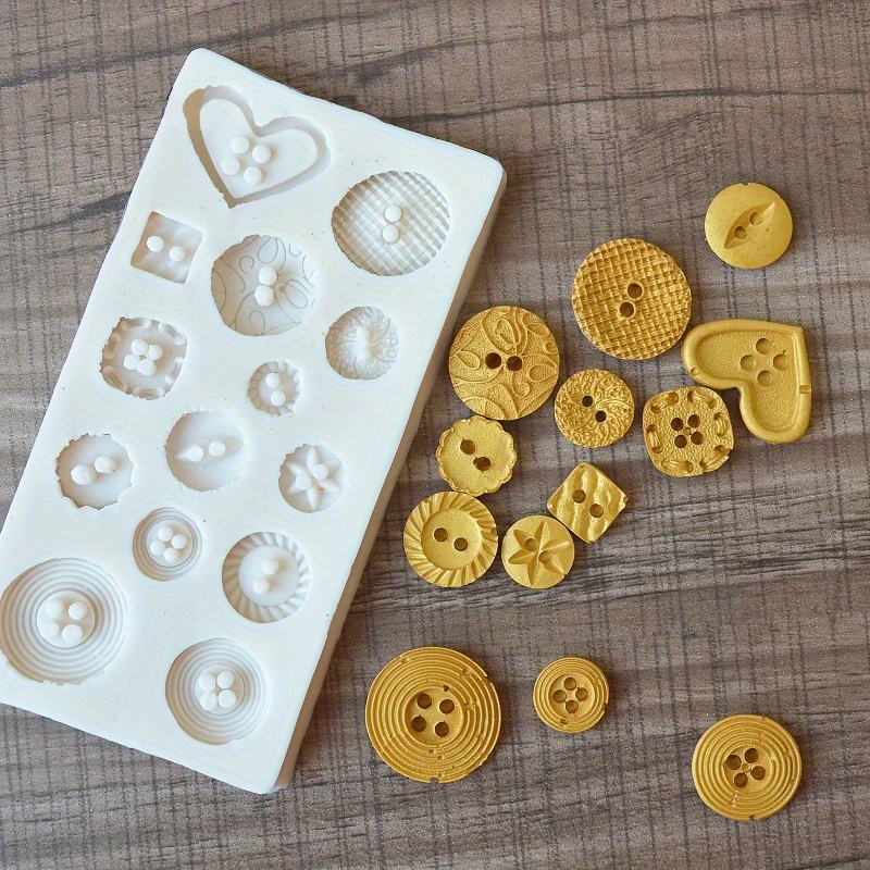 Buttons Shape Silicone Mold Si - đánh giá và giá Candle Making Process