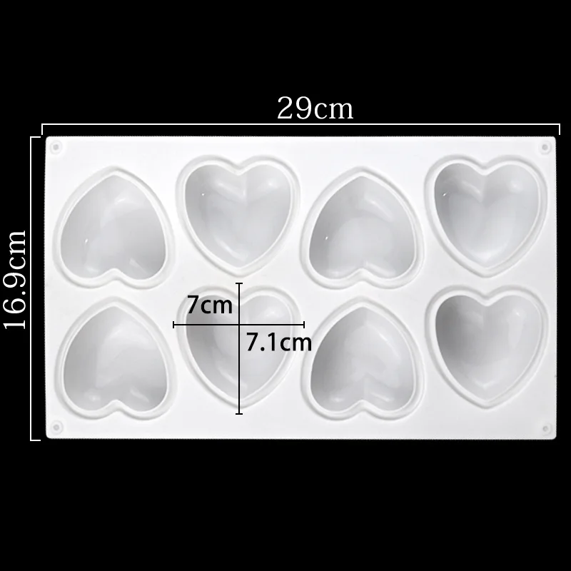 Love Heart Silicone Soap Mold  - đánh giá và giá Xmas Candle Making