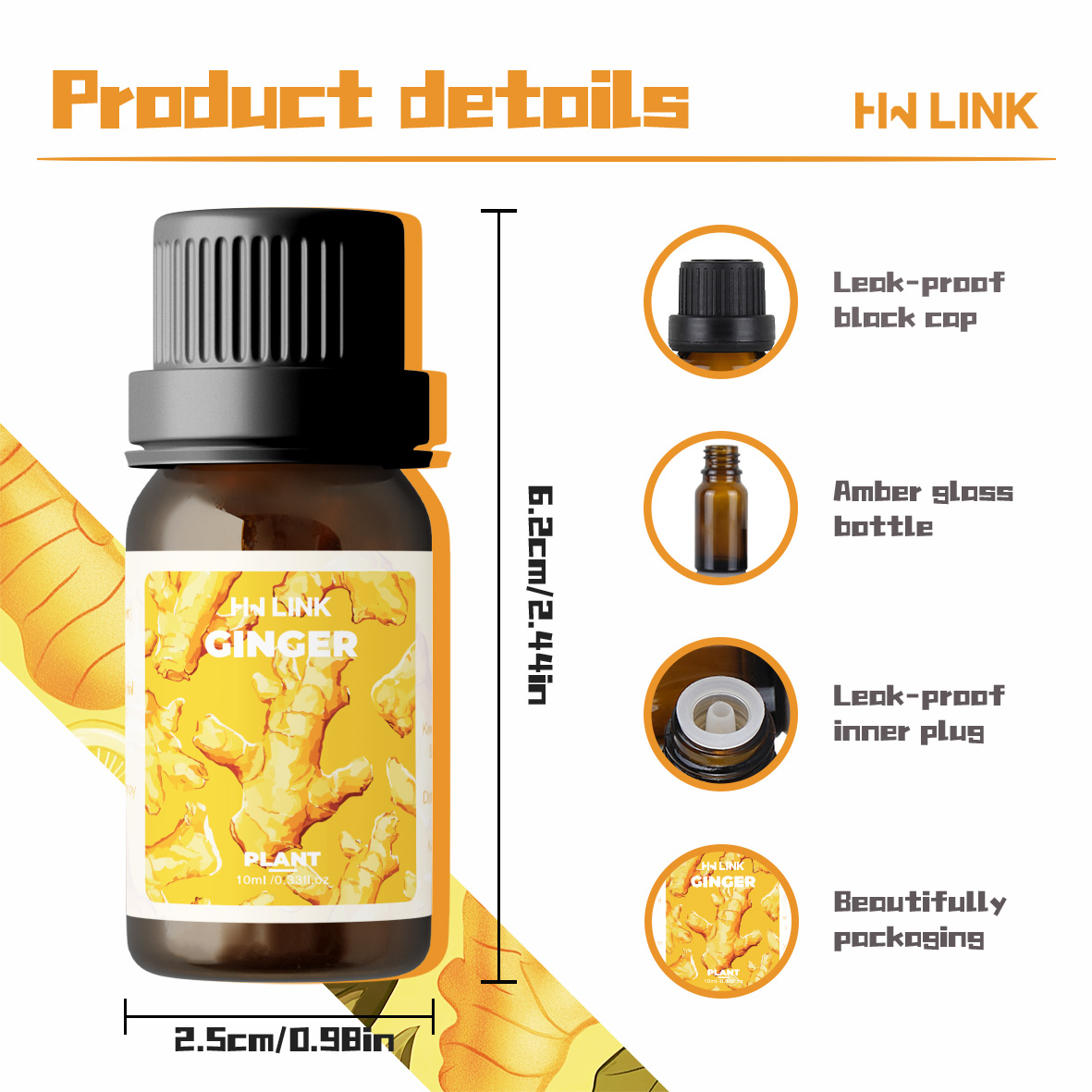 Ginger Oil Pure Natural Ginger - đánh giá và giá Candle Making Essential Oil