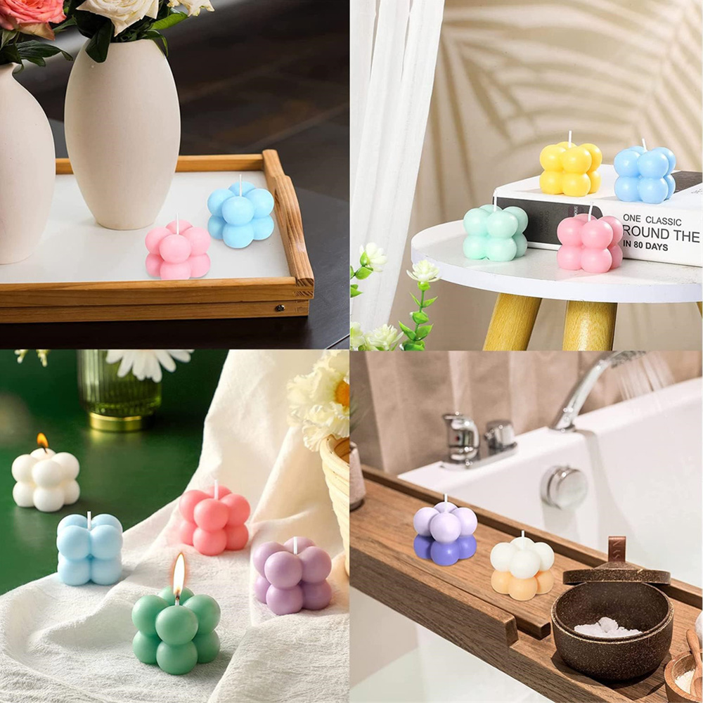 3D Bubble Cube Silicone Candle - đánh giá và giá Xmas Candle Making